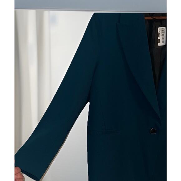 NWT Lime Light WESTERN DARK TEAL Women’s Blazer Medium Button Up - Picture 4 of 8